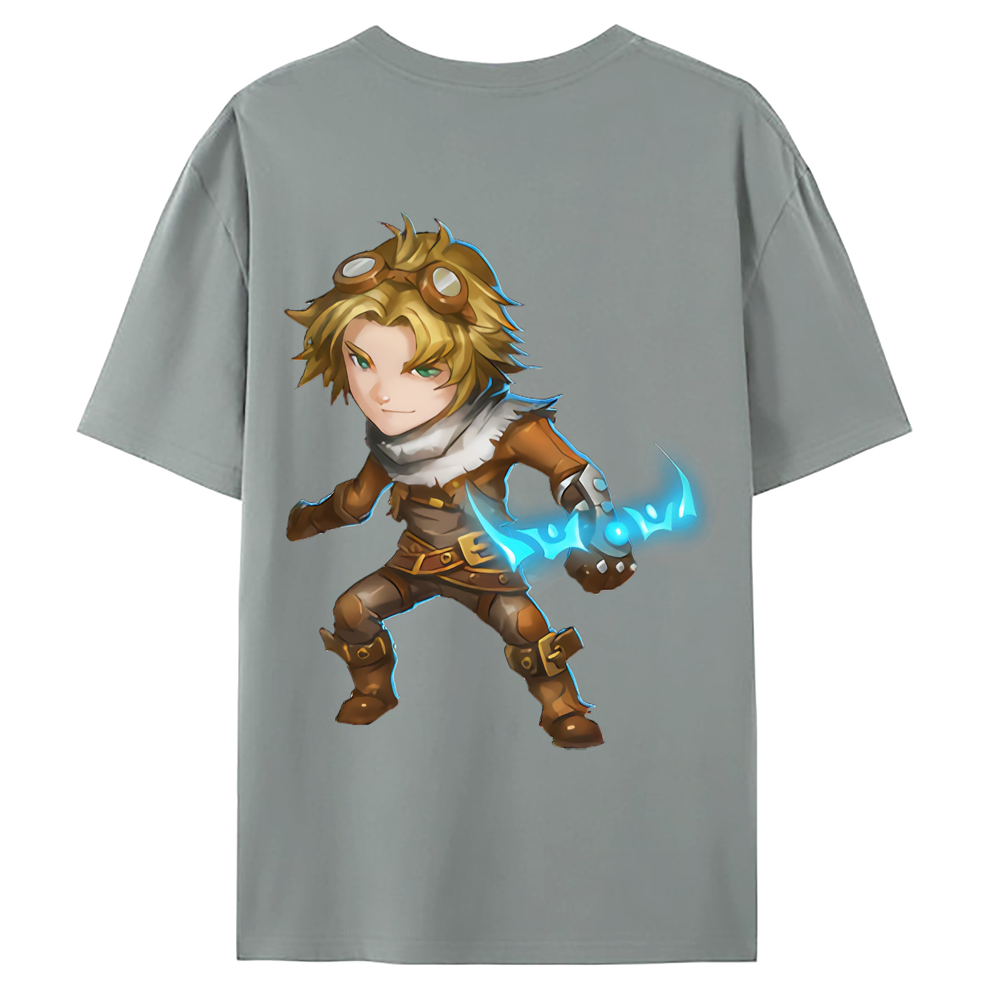 （画像用） リーグ・オブ・レジェンド League of Legends LOL 綿100％ メンズ半袖Tシャツ（バックプリント） 通気性